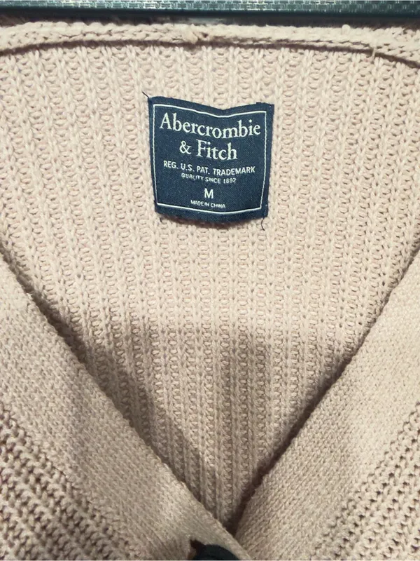 Abercrombie & Fitch Dusty Rose woven lightweight cardigan size Medium - Image 4
