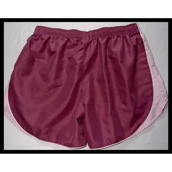 BCG Running Shorts Womens Large Burgundy Pink Side Stripe Athletic Gym‎ - Image 7