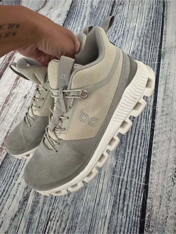 On Running Cloud Hi High-Top Sneakers Glacier Grey Women’s size 9 - Image 3