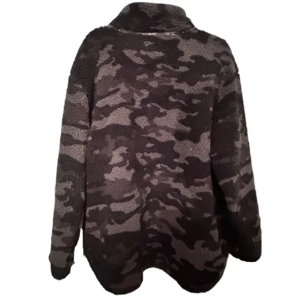 Koolaburra by UGG Womens Camo Sherpa Fleece Quarter Zip Pullover Sweatshirt XL - Image 4