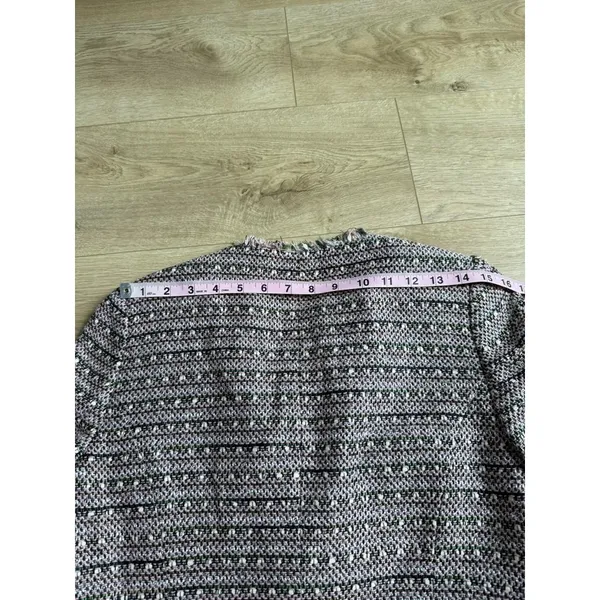 EUC Women Boden Pink Black Tweed 3/4 Sleeve Blazer jacket workwear pocket Size 8 - Image 11
