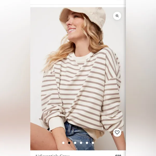 New with Tags Spanx Air Essentials Striped Crew Sz M - Image 2