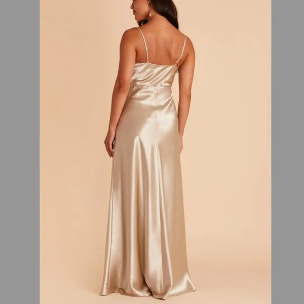 Birdy Grey Satin Champagne Lisa Dress - Image 2