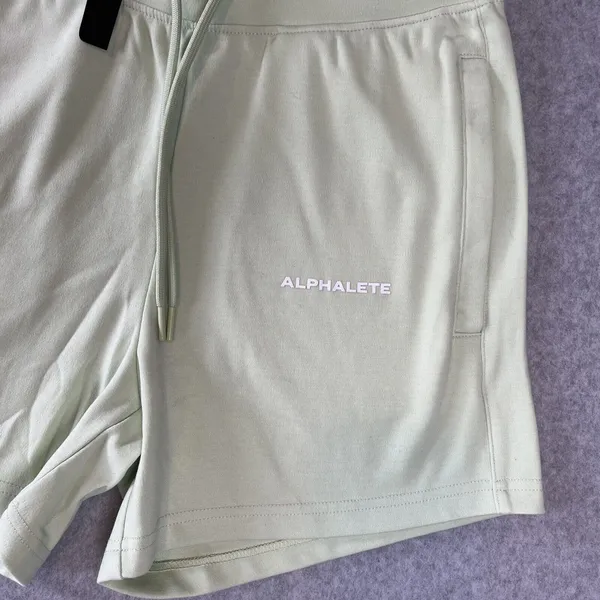 ALPHALETE Essential Core Womens Athletic Shorts Size‎ Medium Pockets Green New - Image 3