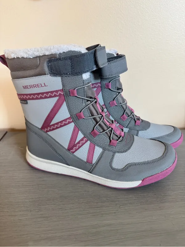 Merrell snow boots size 7 snow crush 2.0 gray pink purple - Image 2