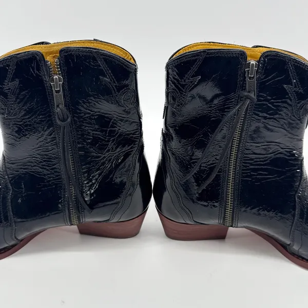 NEW IN‎ BOX Free People New Frontier Western Boot Black Patent Leather Size 40 - Image 6
