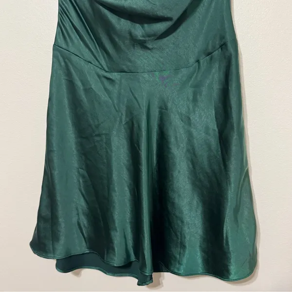 NEW NIA The Brand Tempe Dress Size Small NWT Green Mini Satin - Image 5