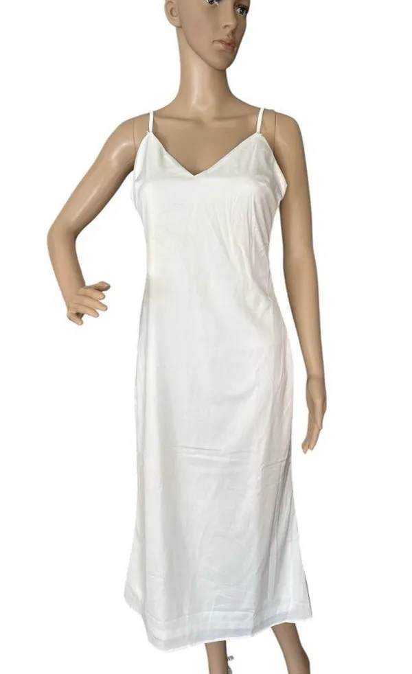 NWOT Lulu's White Midi/Tea Length sleeveless Spaghetti Strap Midi Dress M - Image 3