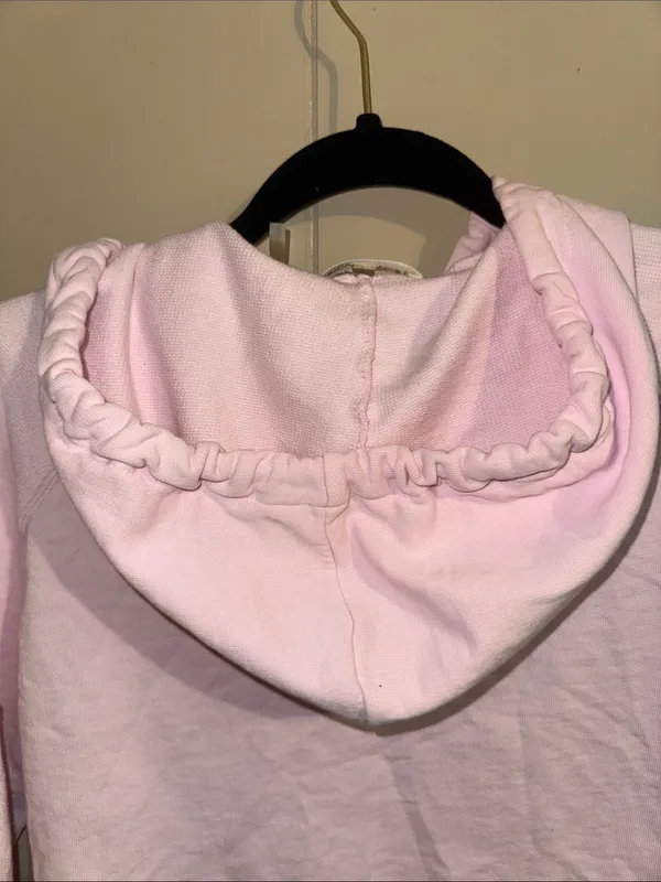 LoveShackFancy Light Pink Cropped Hoodie - Image 6
