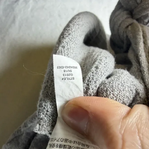 Madewell Modern Tie-front Tee 100% Cotton Gray Women’s Size L - Image 7