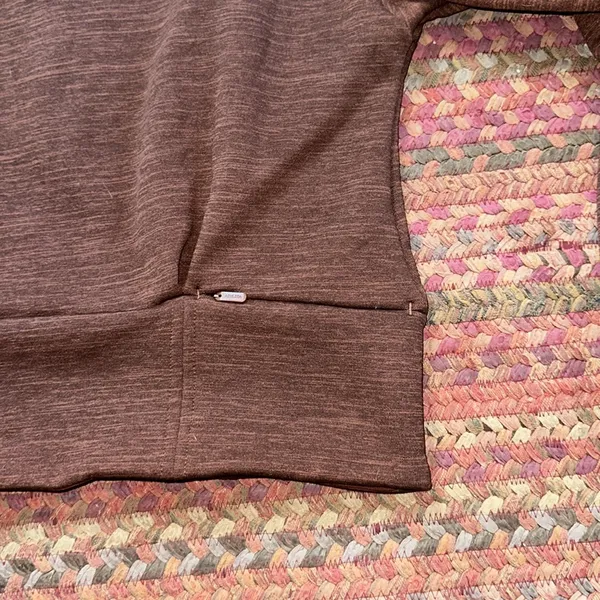 ATHLETA MARLED BURNT ORANGE FLEECE LINED QUARTER ZIP  PULLOVER - Image 9