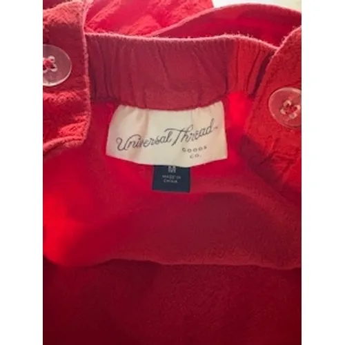Universal Thread Midi Dress M Red‎ Tiered Cotton Crossback Sun Dress Cottagecore - Image 7