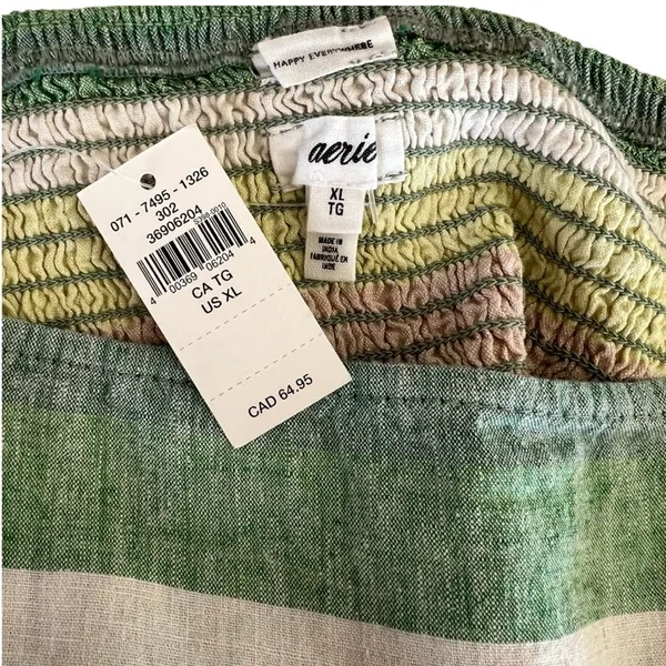 aerie Linen Blend Striped Multi Color Women’s Dress Size XL NWT - Image 9