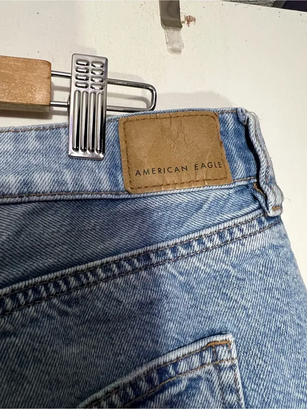 American Eagle Outfitters Light Blue baggy mom short size 12 - Image 9