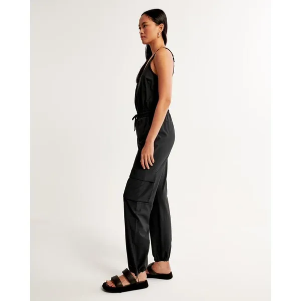 Abercrombie & Fitch Traveler Sleeveless Scoop Neck Drawstring Romper Jumpsuit XS - Image 3