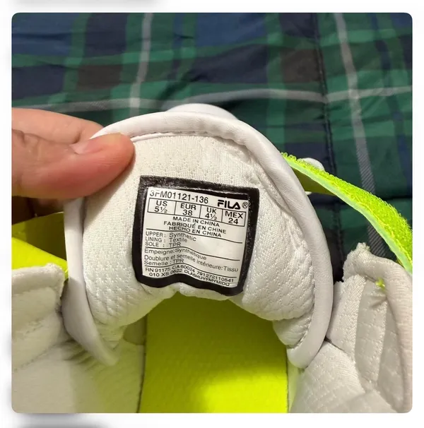 White and green Fila high top sneakers #Fila #HighTops - Image 4