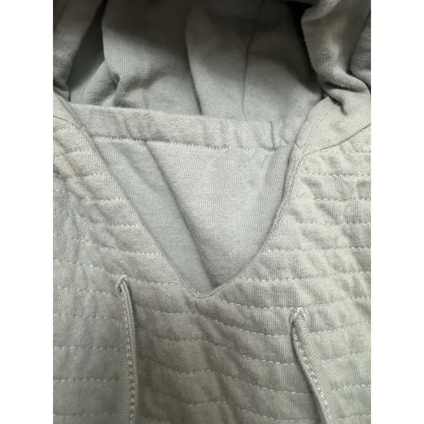 True Craft Women's Gray Solid Fleece Cotton Blend Pullover Hoodie Long Sleeve M - Image 3