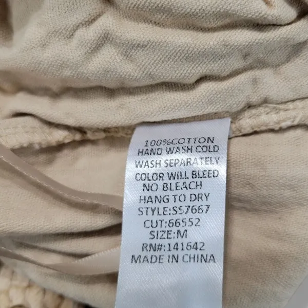 She + Sky Pants Size Medium W24"xL23" Women's Corduroy Pants Crop Pants Tapered Leg Pants Women's Pants - Image 7