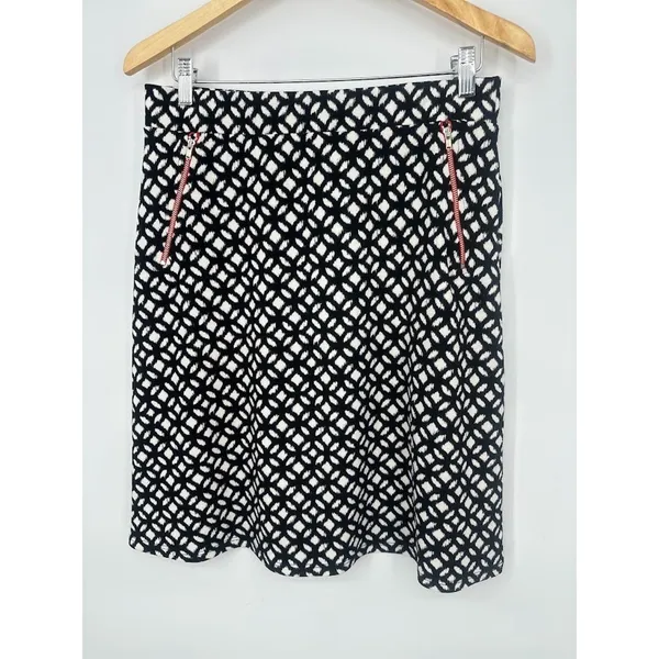 Le Lis Skirt Medium Geometric Career Academia Y2K Preppy Stretch‎ Knit Pull On - Image 3