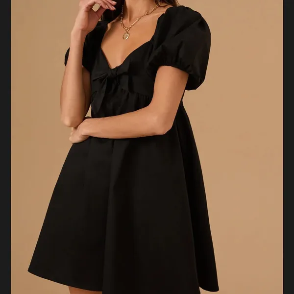 Altar’d State black Jaycee Bow dress - Image 2