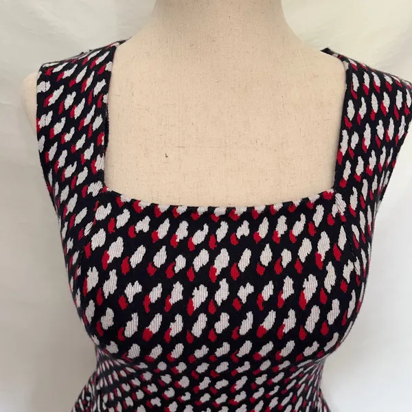 Eri Ali Effie Peplum Womens Top Sz XS Office Coquette Mod Knit Anthropologie - Image 3