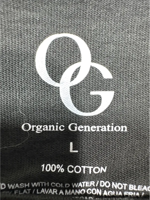 Organic Generation Black Cotton Tee with Cute Flower Print - Image 2