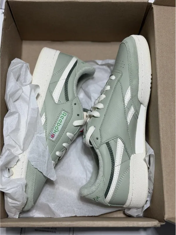 Size 9 US Women’s Reebok Club C Revenge Vintage Tennis Shoes Sneakers Green Chalk - Image 11