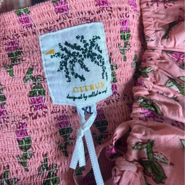 Women’s Citrus Alba Pink Floral Dres Size XL NWT - Image 4