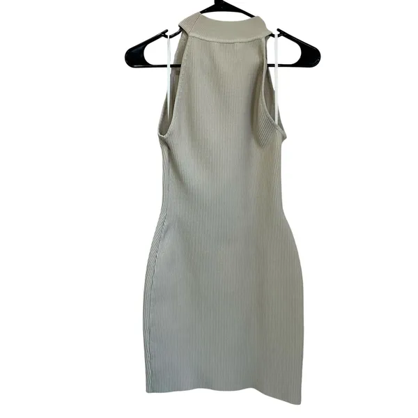 Babaton Aritzia‎ Sculpt Knit Halter Bodycon Mini Dress Womens S - Image 3