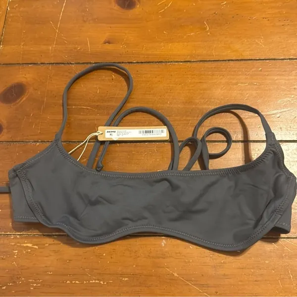 SKIMS (B10) Signature Swim Micro Scoop Top | Gunmetal | NWT | 2X - Image 4