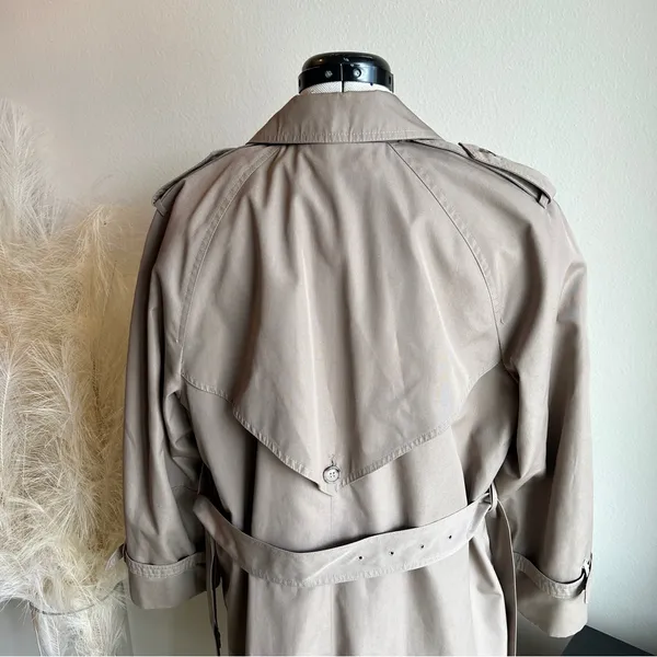 Vintage London Fog Tan Classic Trench Coat With Zip Liner - Image 6
