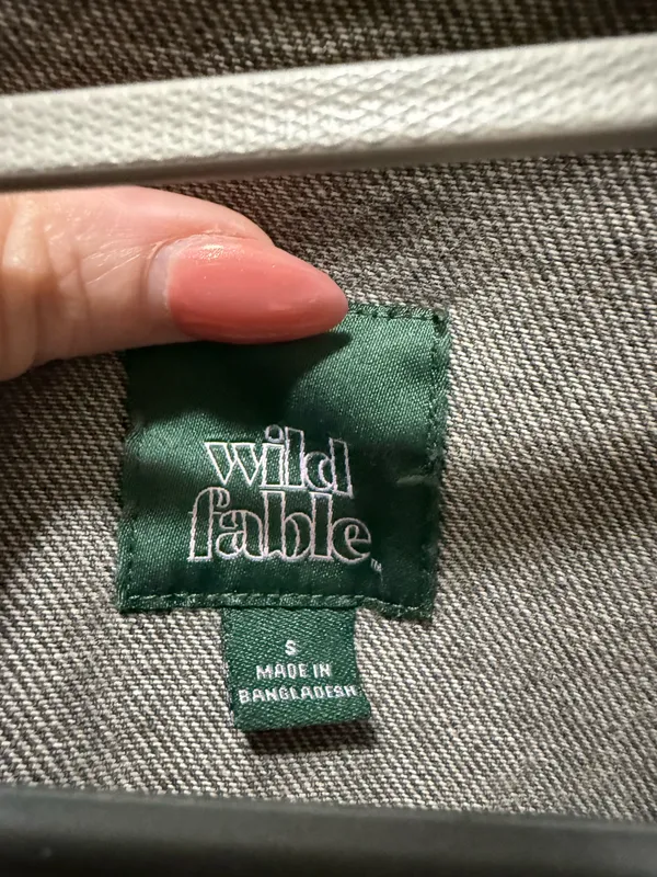 Wild Fable Black Jean Jacket Oversized - Image 3