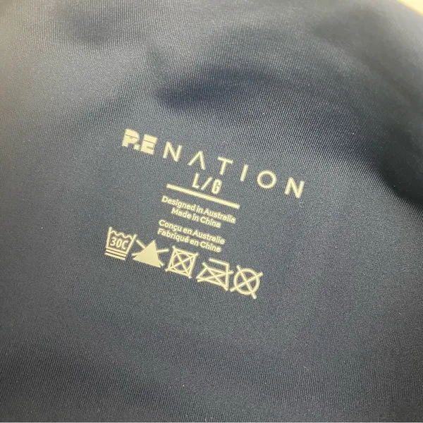 P. E. Nation Full Force Flare Pants Leggings High Rise Navy Blue - Image 15
