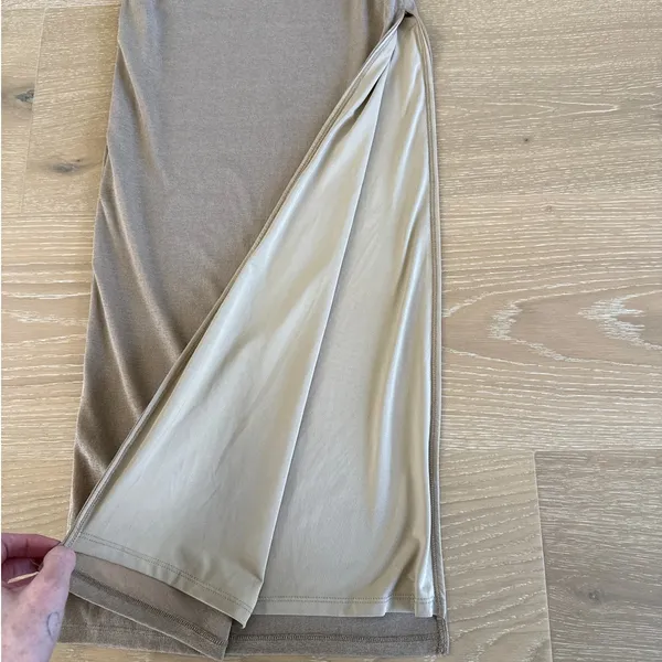Princess Polly Midi Dress Strapless Henriette Size US0 Caramel - Image 3