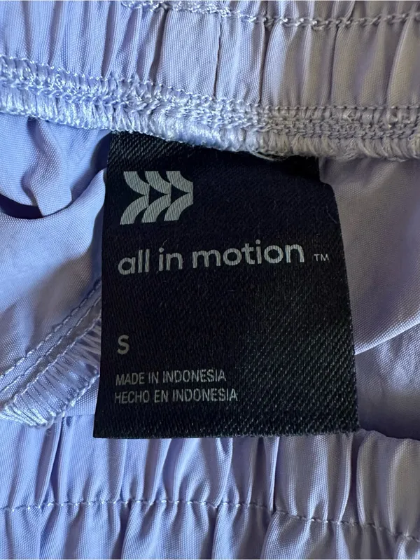 All In Motion Lilac Purple Cargo Windbreaker Parachute Pants Size S - Image 12