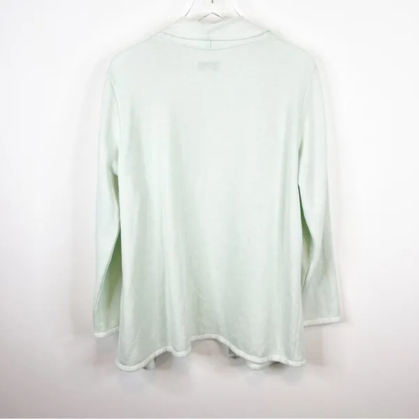 Koolaburra by UGG French Terry Open‎ Front Cardigan Women's M Mint Green Cozy - Image 4