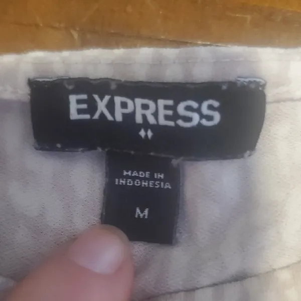 Express Light Gray Patterned Bodysuit - Image 2