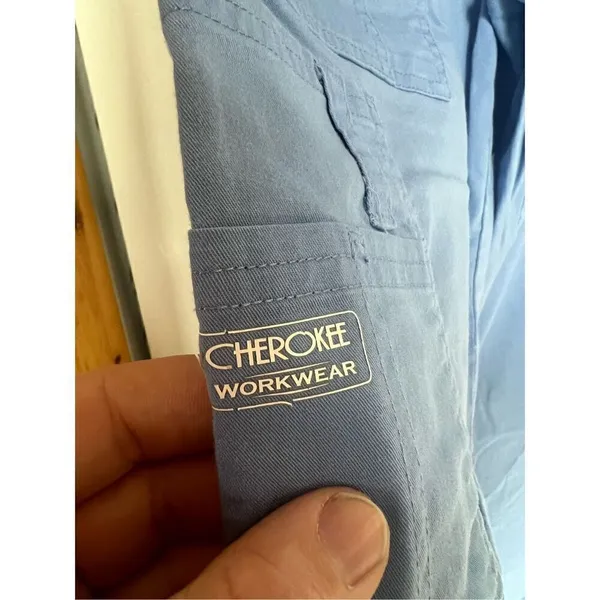 Cherokee Workwear Blue Scrub Pants Woman’s Size XS - Image 3