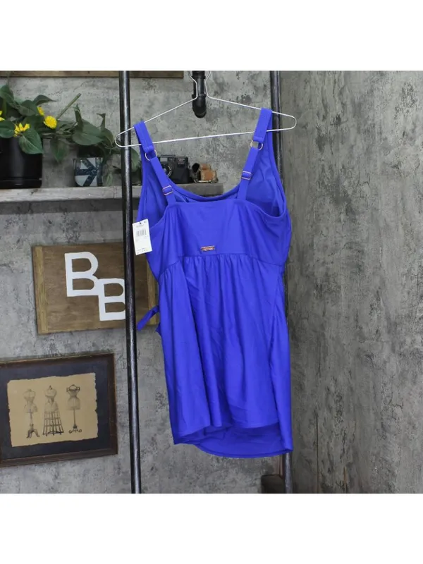 Raisins Trendy Calabria Swim Dress One Piece P840087 Blue 18W - Image 2