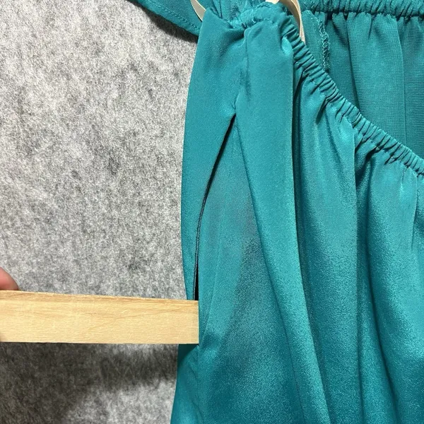 BCBGeneration Teal‎ Popover Tulip Mini Dress XS Sleeveless - Image 11