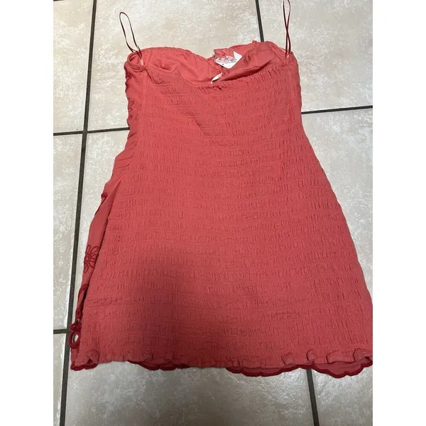 NWT Free People Sizzle Strapless Cotton Minidress - Size‎ L - Image 6