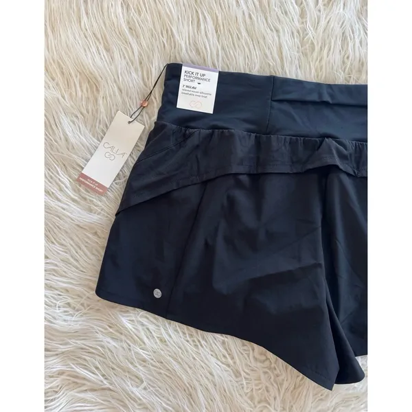 Calia Kick It Up Performance Short 3” Inseam Pure Black Size Large - Image 7