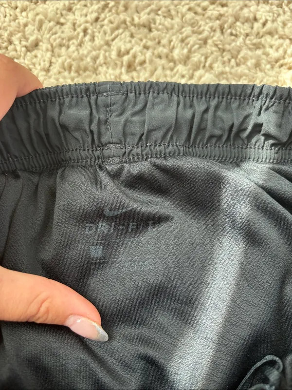 Nike Black Women's Athletic Shorts with White Piping - Image 3