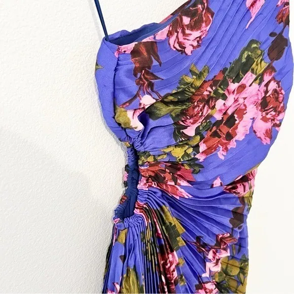 NWT Dress Forum VIOLET FLORAL ASYMMETRIC ONE SHOULDER MAXI DRESS Small S - Image 4