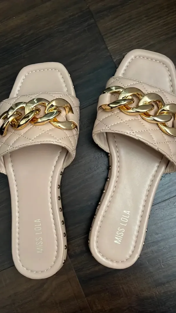 Pink / Beige Sandals Size 8.5 - Image 5