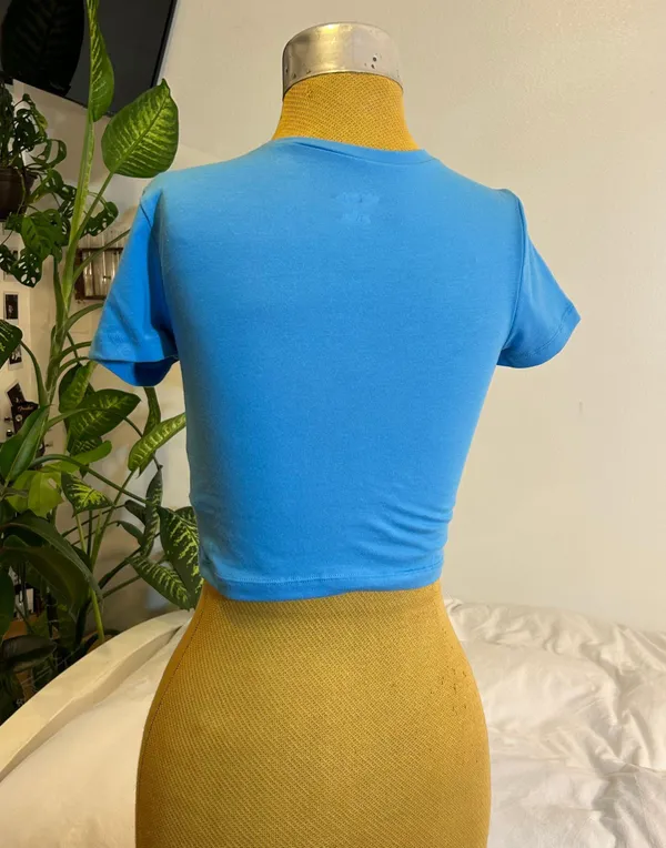 Wild Fable Sculpting crop top in blue - Image 3