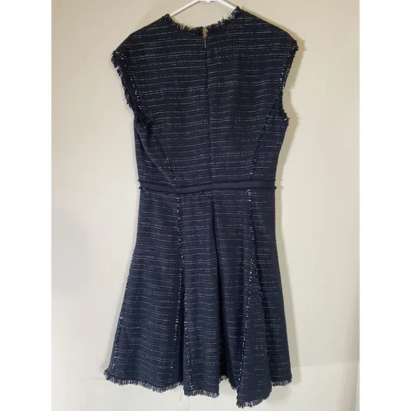 Rebecca Taylor Womens Dress Size 8 Black Sparkle Stretch Tweed Sleeveless $495‎ - Image 8
