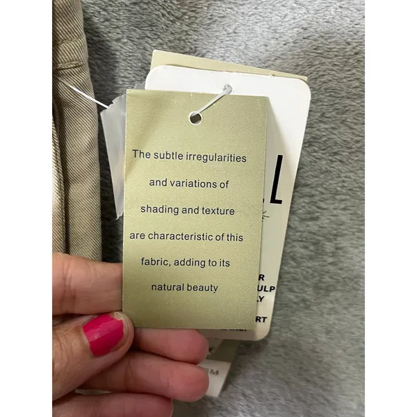 Vintage Tan Sleeveless‎ Dress Minimalist Grandma Cottagecore Lagenlook 14 New - Image 11