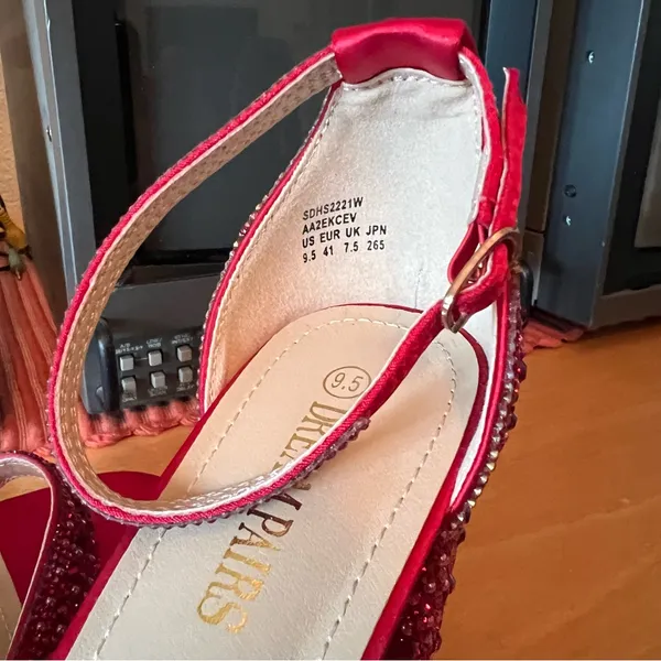 Dream Pairs Red Sparkling Heels - Image 2