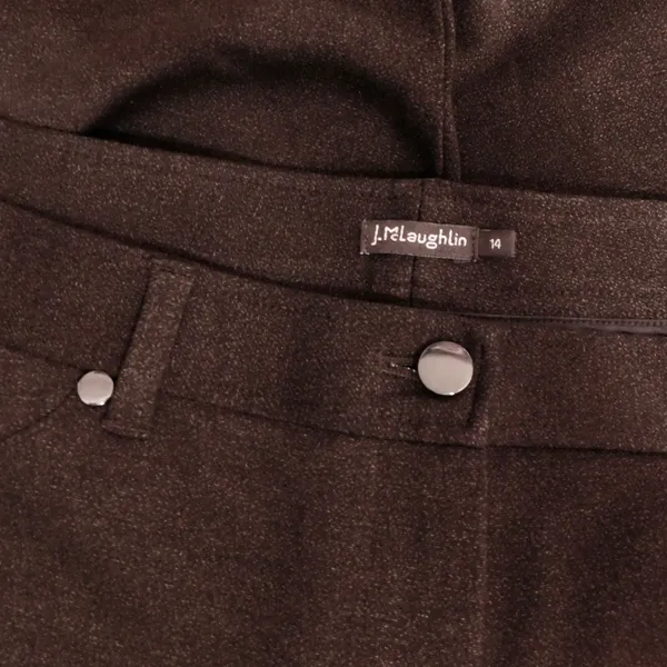 J. MCLAUGHLIN Brown Becca Tapered Trousers Pants Stretch Pockets Legging Size 14 - Image 10